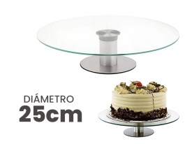 Plato giratorio vidrio 25cm